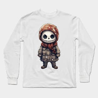 A figure of a ghastly boy in a halloween mask ! Spooky smile :) Long Sleeve T-Shirt
